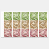 Bloemig Licht Rood Bruin Groen Productlabels Logo Labels (Vel)