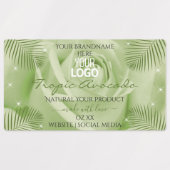 Bloemig Licht Rood Bruin Groen Productlabels Logo Labels (Design 1)