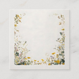 Bloemig lijstontwerp – Elegante botanische bloemen Informatiekaartje