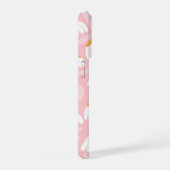 Bloemig Madeliefjes Patroon Roze & Wit iPhone Hoesje (Rechterkant)