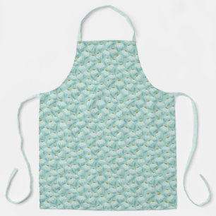 Bloemig Madeliefjes Patroon Turquoise & Olijfgroen Schort