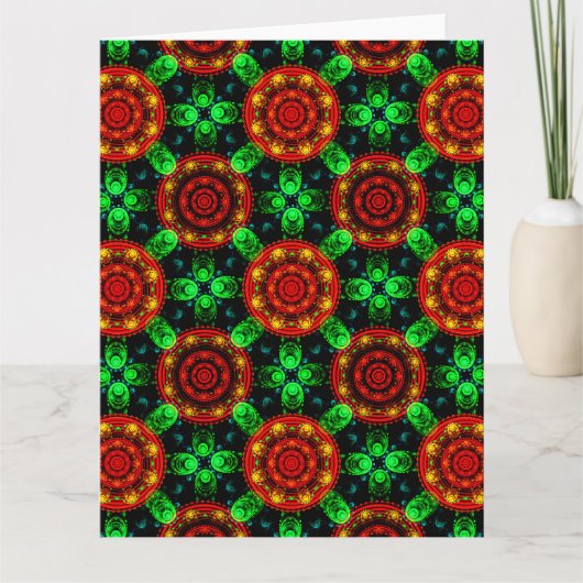 Bloemig modern boho elegant abstract patroon #504 bedankkaart (Voorkant)