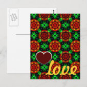 Bloemig modern boho elegant abstract patroon #504 briefkaart (Voorkant / Achterkant)