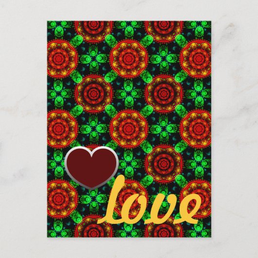 Bloemig modern boho elegant abstract patroon #504 briefkaart (Voorkant)
