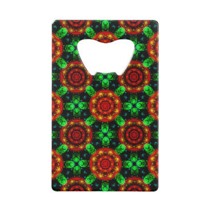 Bloemig modern boho elegant abstract patroon #504 creditkaart flessenopener