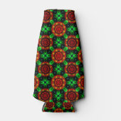 Bloemig modern boho elegant abstract patroon #504 flesjeskoeler (Voorkant)