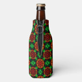 Bloemig modern boho elegant abstract patroon #504 flesjeskoeler (Fles Achterkant)