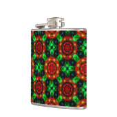 Bloemig modern boho elegant abstract patroon #504 heupfles (Links)