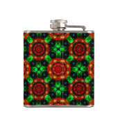 Bloemig modern boho elegant abstract patroon #504 heupfles (Achterkant)