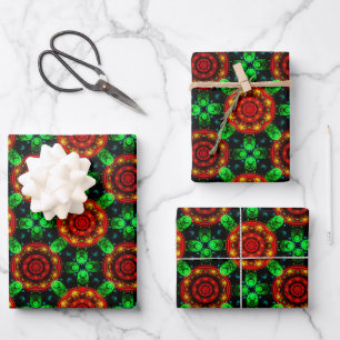 Bloemig modern boho elegant abstract patroon #504 inpakpapier vel