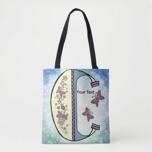 bloemig Monogram C Tote Bag (Voorkant)