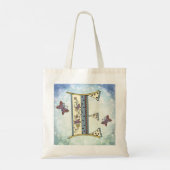 bloemig Monogram E Tote Bag (Achterkant)