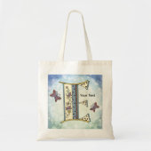 bloemig Monogram E Tote Bag (Voorkant)
