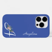 Bloemig Monogram  Een Pensionering Case-Mate iPhone Case (Achterkant (horizontaal))