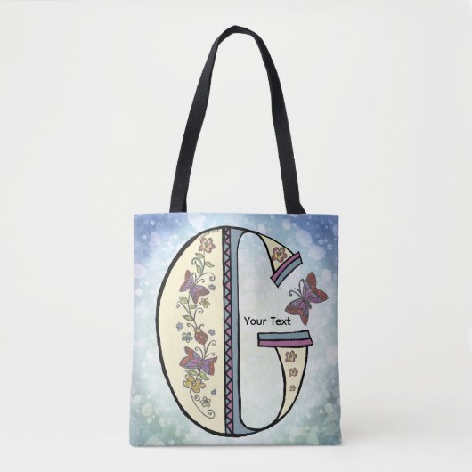 bloemig Monogram G Tote Bag (Voorkant)