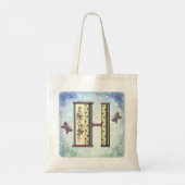 bloemig Monogram H Tote Bag (Achterkant)