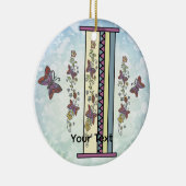 bloemig Monogram I Keramisch Ornament (Rechts)