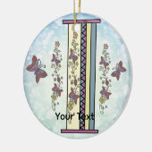 bloemig Monogram I Keramisch Ornament (Links)