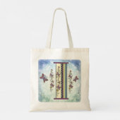 bloemig Monogram I Tote Bag (Achterkant)