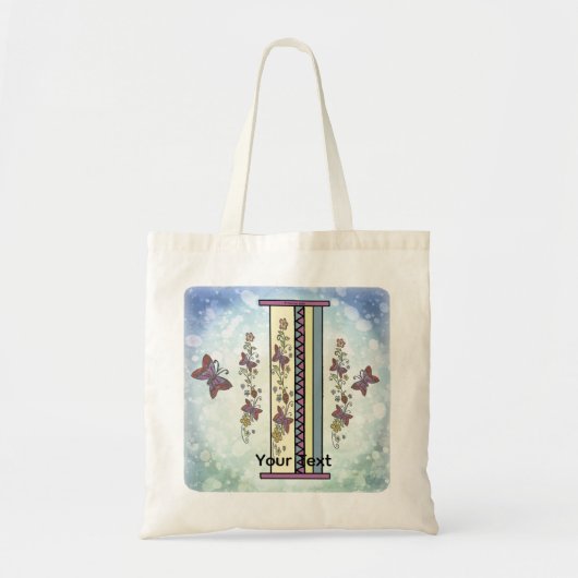 bloemig Monogram I Tote Bag (Voorkant)