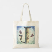 bloemig Monogram J Tote Bag (Achterkant)