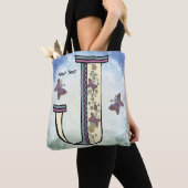 bloemig Monogram J Tote Bag (Dichtbij)