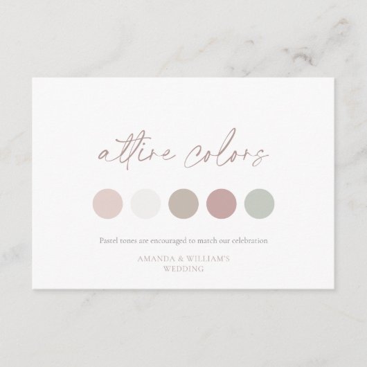 Bloemig Monogram Kleding Kleuren Kaart (Voorkant)