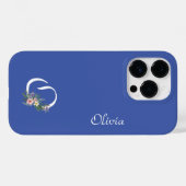 Bloemig Monogram Letter O Pensioen Cadeau Case-Mate iPhone Case (Achterkant (horizontaal))