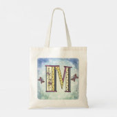 bloemig Monogram M Tote Bag (Achterkant)
