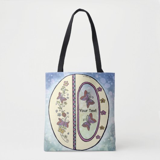 bloemig Monogram O Tote Bag (Voorkant)