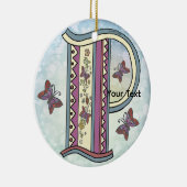 bloemig Monogram P Keramisch Ornament (Rechts)