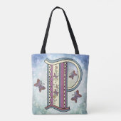 bloemig Monogram P Tote Bag (Achterkant)