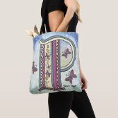 bloemig Monogram P Tote Bag (Dichtbij)