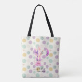 Bloemig monogram - Paisley's Bloom Design P Tote Bag (Achterkant)