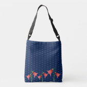 Bloemig Monogram Patroon Crossbody Tas (Achterkant)