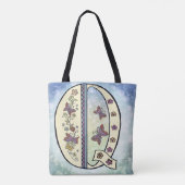bloemig Monogram Q Tote Bag (Achterkant)