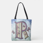 bloemig Monogram R Tote Bag (Achterkant)
