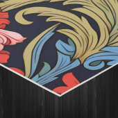 Bloemig monogram roze blauw William Morris-stijl Yogamat
