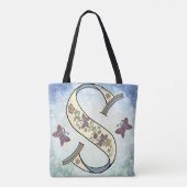 bloemig Monogram S Tote Bag (Achterkant)