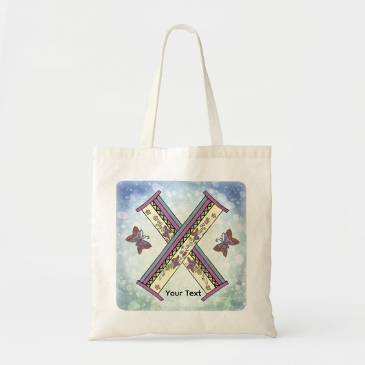 bloemig Monogram X Tote Bag (Voorkant)