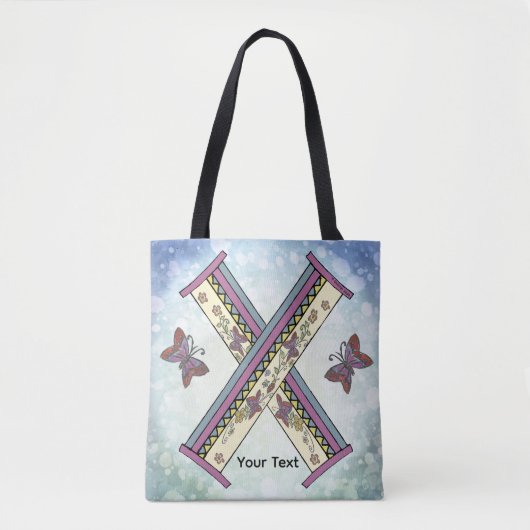 bloemig Monogram X Tote Bag (Voorkant)