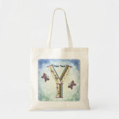 bloemig Monogram Y Tote Bag (Voorkant)