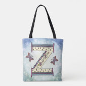 bloemig Monogram Z Tote Bag (Achterkant)