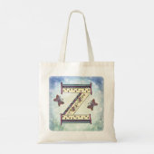 bloemig Monogram Z Tote Bag (Achterkant)