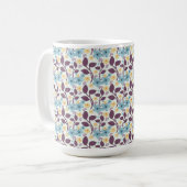 Bloemig Naadloos Patroon | Vintage Stijl Koffiemok (Voorkant links)
