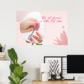 Bloemig Nagel Spa Design Poster (Thuiskantoor)