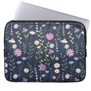 Bloemig oppervlaktemonster - Mode lente bloemen Laptop Sleeve