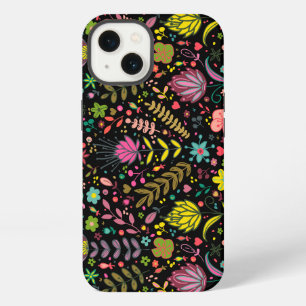 Bloemig oppervlaktemotief- Stijlvolle bloemenbehan iPhone 13 Hoesje