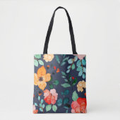 Bloemig oppervlaktestructuur - Mode decoratieve le Tote Bag (Voorkant)