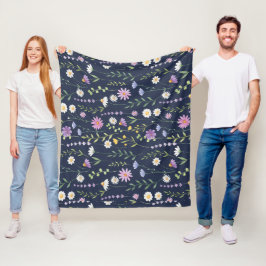 Bloemig oppervlaktestructuur - Mode lente bloemen  Fleece Deken